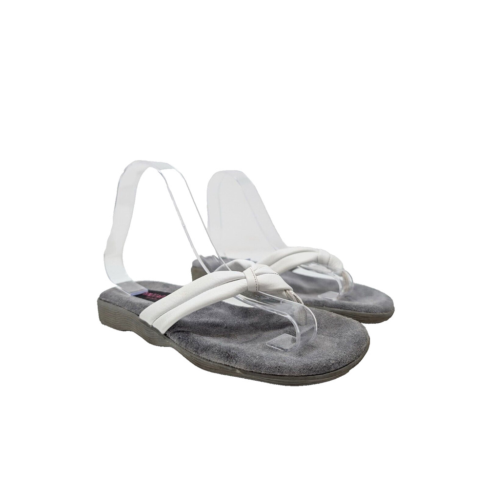 Famolare Wave There Lite Sandals White Flip Flop Slip On Women's Size 6.5